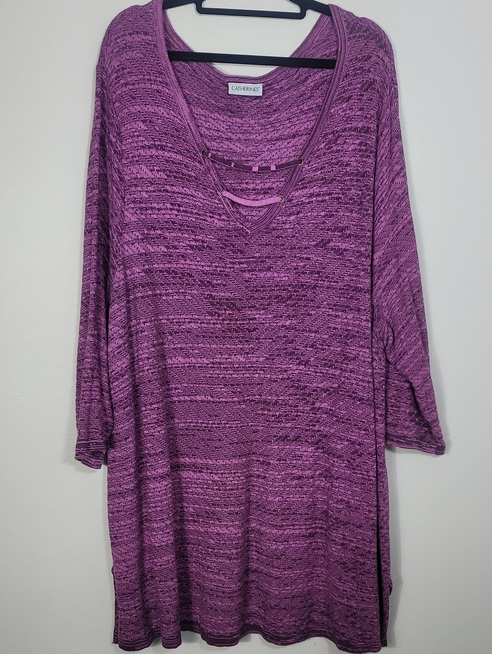 Catherines Purple Knit Sweater Size 2X/3X Comfy Cozy
